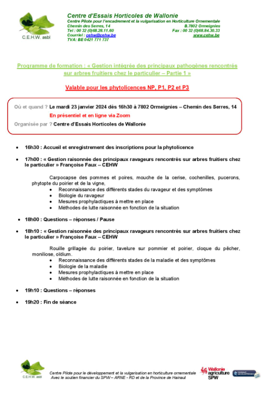 Formation CEHW 23/01/2024