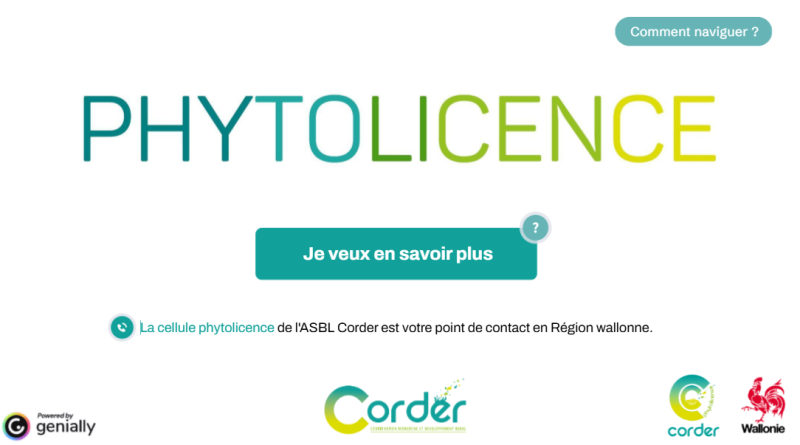 Couverture de l'outils genially pour répondre aux questions phytolicences