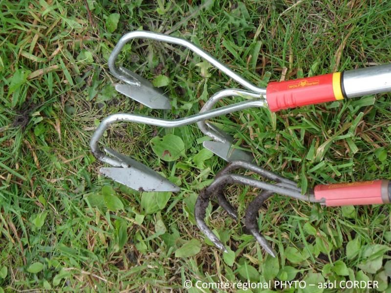 Griffe pour désherber au jardin